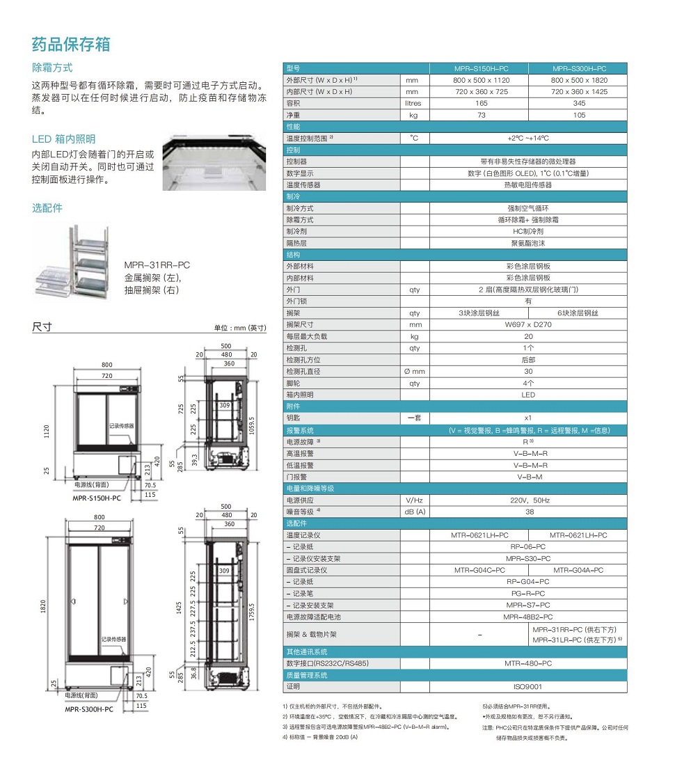 MPR-S150H_S300H 冷藏箱 MPR-S150H_S300H 冷藏箱